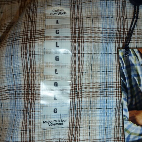 Khaki’s by Denver Hayes  Short Sleeve Plaid Button front Shirt Sz L - Picture 6 of 10